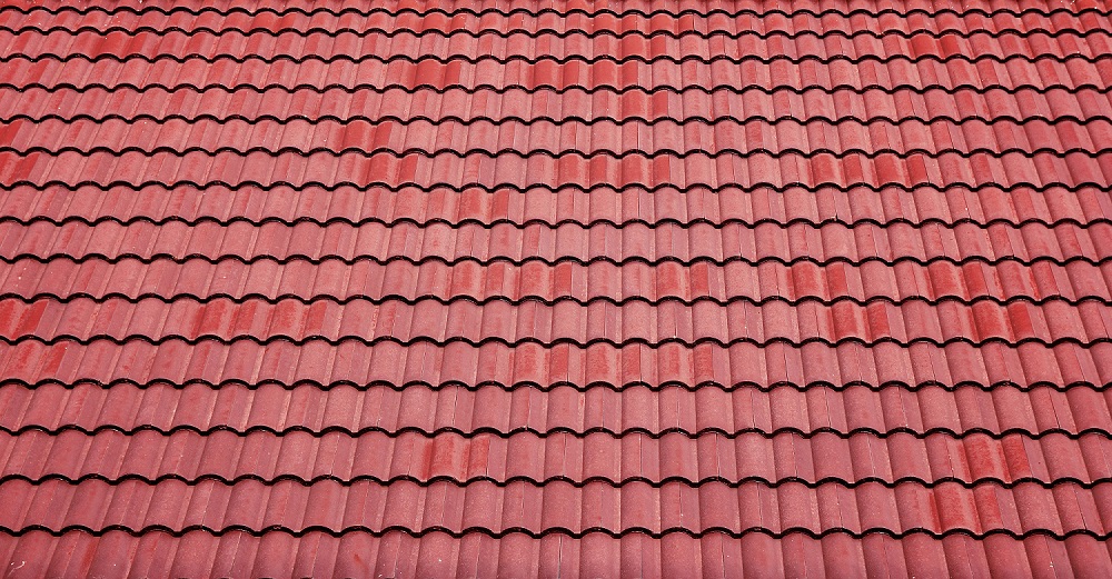 Red tiles roof for house